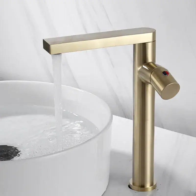 Modern brushed gold basin faucet bathroom single handle mixer tap