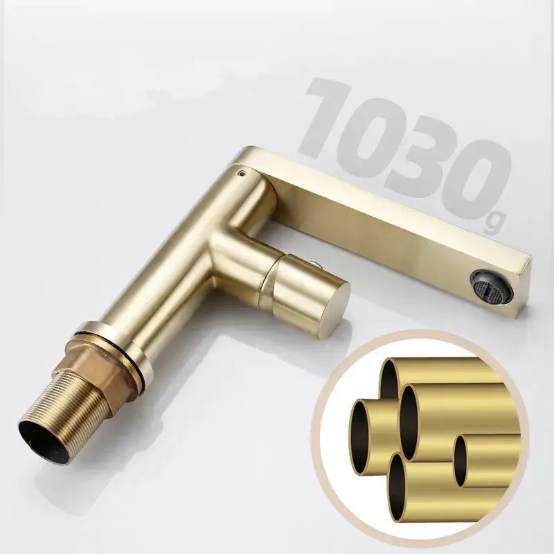 Modern brushed gold basin faucet bathroom single handle mixer tap