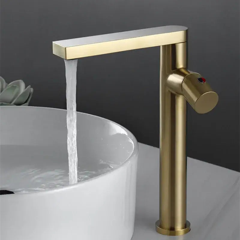 Modern brushed gold basin faucet bathroom single handle mixer tap