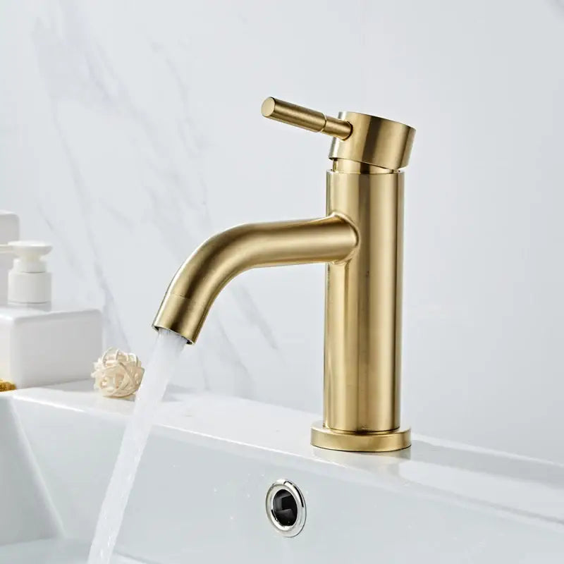Modern brushed gold basin faucet bathroom single handle mixer tap