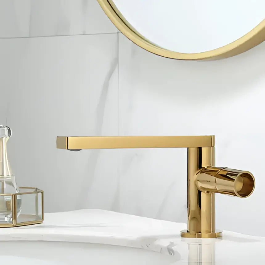 Modern brushed gold basin faucet bathroom single handle mixer tap