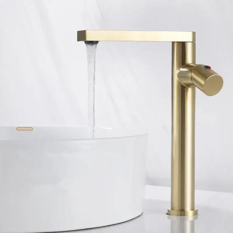 Modern brushed gold basin faucet bathroom single handle mixer tap