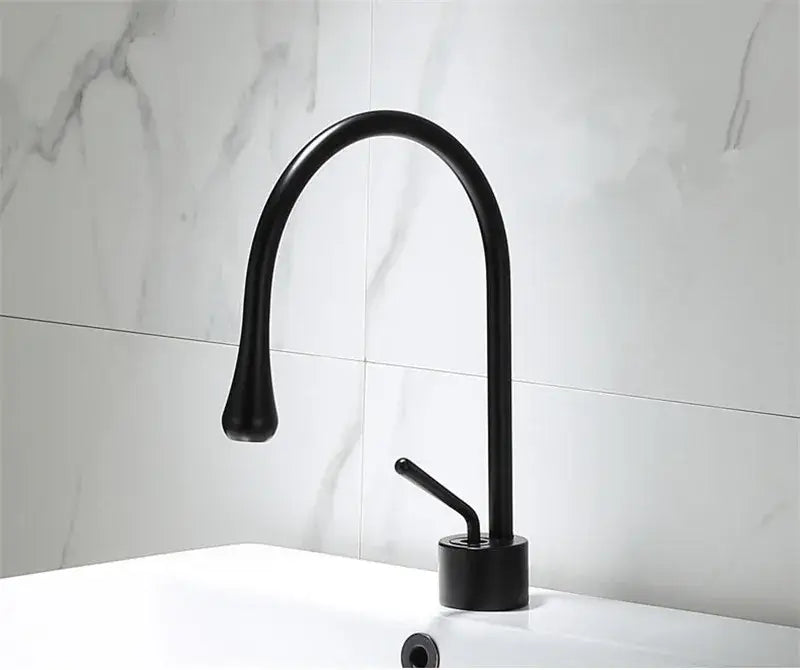 Modern brushed gold basin faucet bathroom swivel sink crane