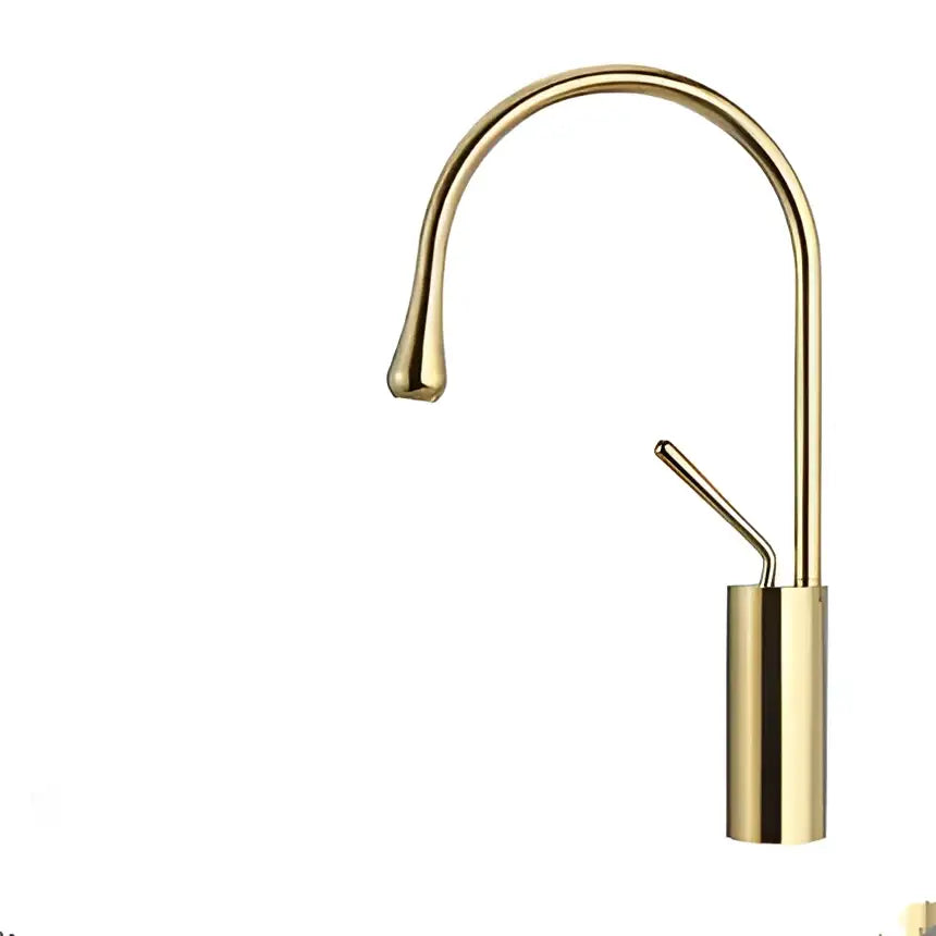Modern brushed gold basin faucet bathroom swivel sink crane