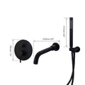 Modern brushed gold tub faucet with handheld shower bathroom mixer