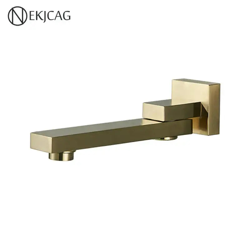 Modern brushed gold wall mounted basin faucet bathroom mixer rotating spout