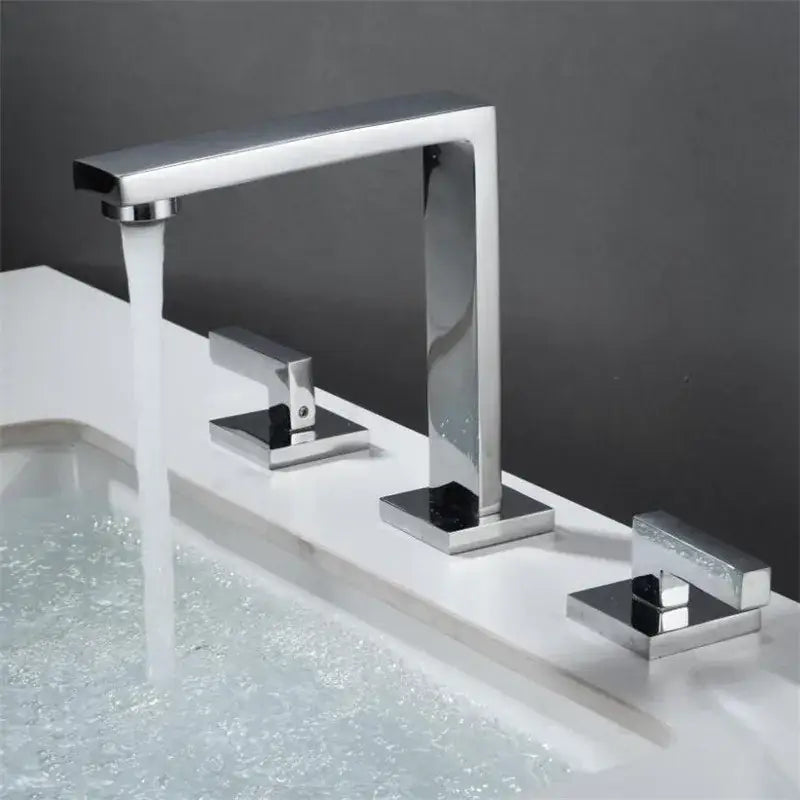 Modern brushed gold waterfall basin faucet bathroom sink fixture