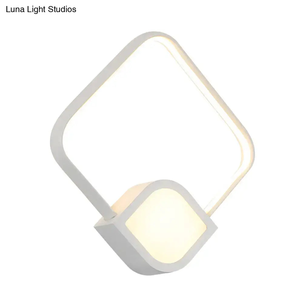 Modern brushed gold & white led sconce bedroom max bulb wattage 15w