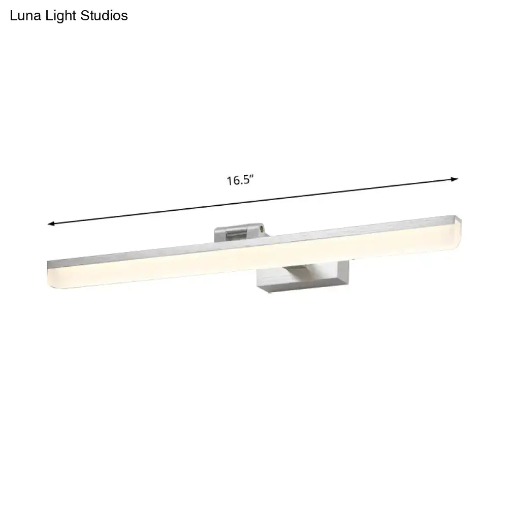 Modern brushed metal led vanity sconce bathroom light 110v-120v
