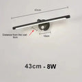 Modern brushed nickel led wall lamp bathroom light with motion sensor