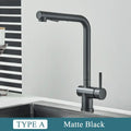 Modern brushed nickel pull out kitchen faucet stainless steel tap