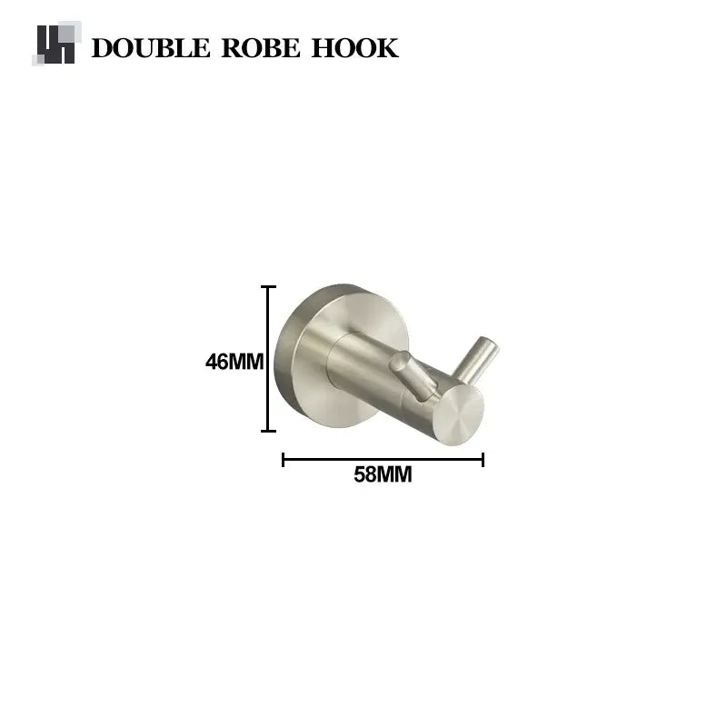 Modern brushed nickel stainless steel hardware set bathroom towel bar