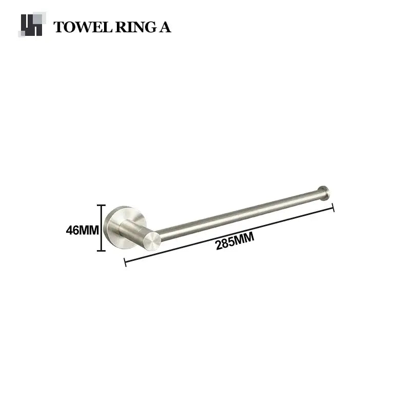 Modern brushed nickel stainless steel hardware set bathroom towel bar