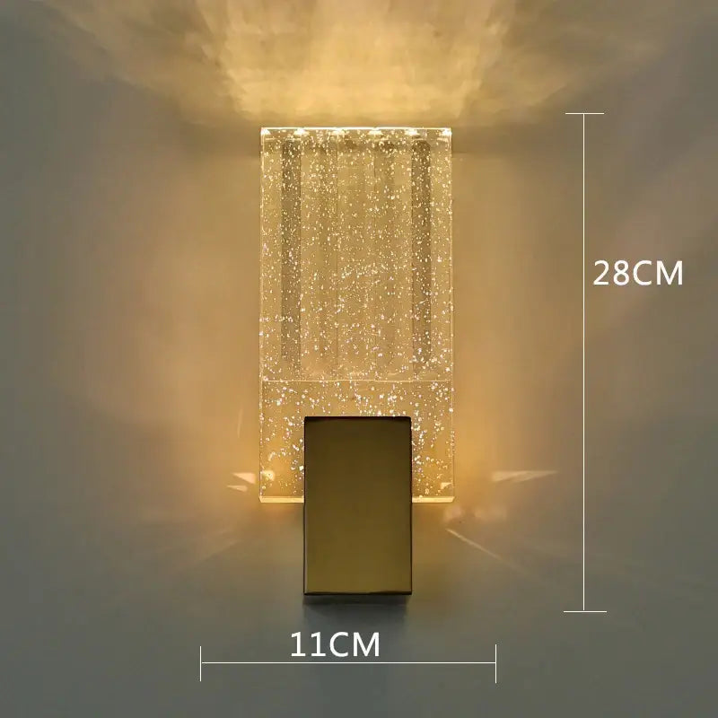 Modern bubble crystal led wall sconces for bathroom mirrors