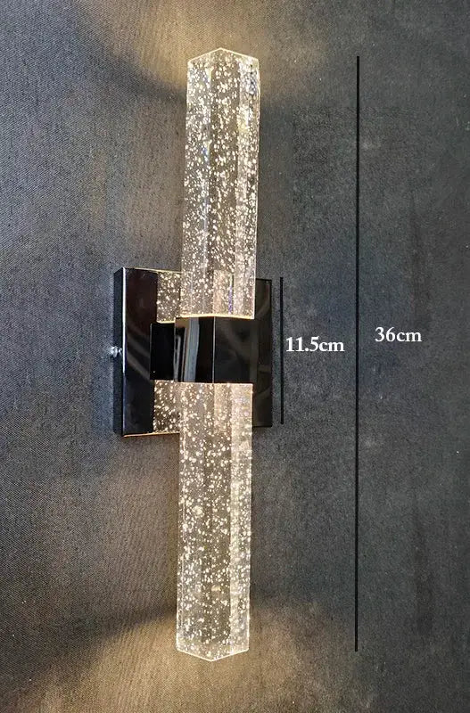 Modern bubble crystal led wall sconces for bathroom mirrors