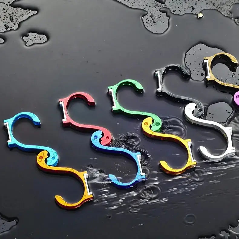 Modern candy color aluminum finish wall hooks – kitchen organizer