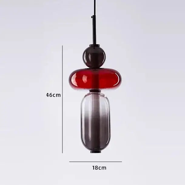 Modern candy glass ceiling hanging chandelier for loft living room