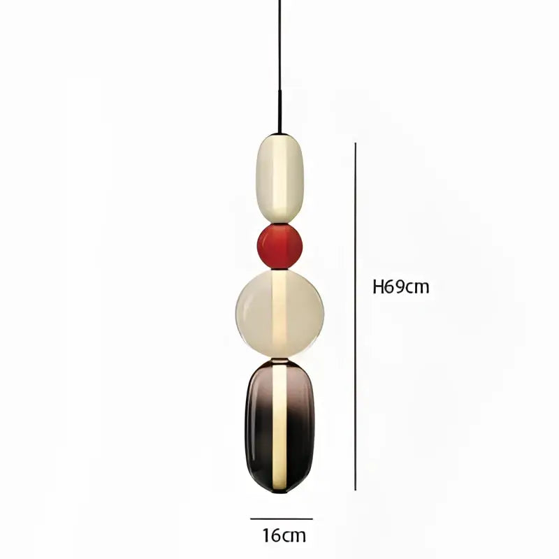 Modern candy glass ceiling hanging chandelier for loft living room