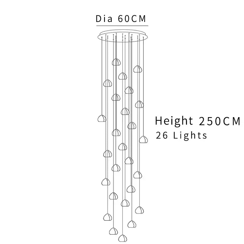 Modern cascading decorbites crystal ball chandelier living room light