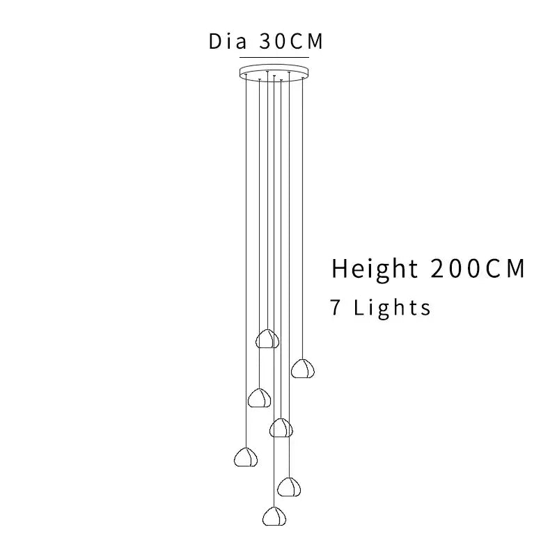 Modern cascading decorbites crystal ball chandelier living room light