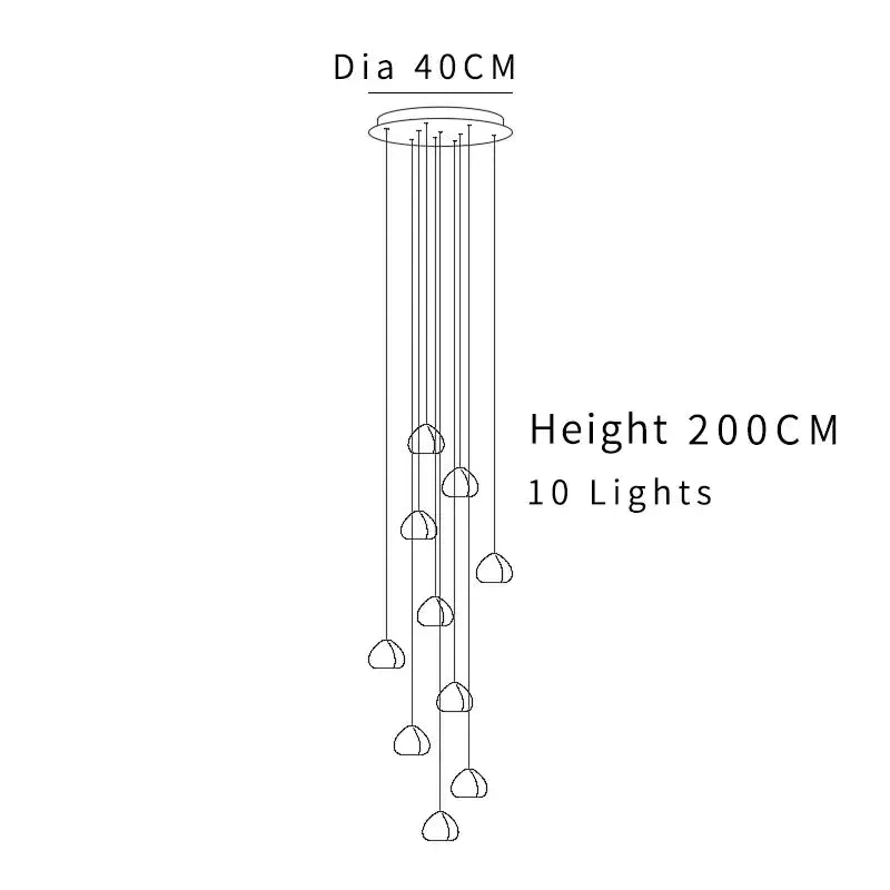 Modern cascading decorbites crystal ball chandelier living room light