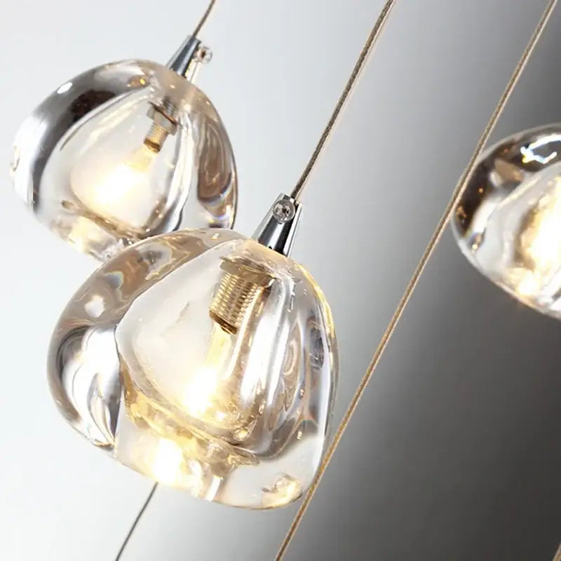Modern cascading decorbites crystal ball chandelier living room light