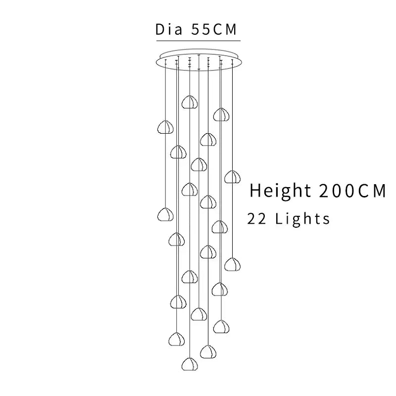 Modern cascading decorbites crystal ball chandelier living room light