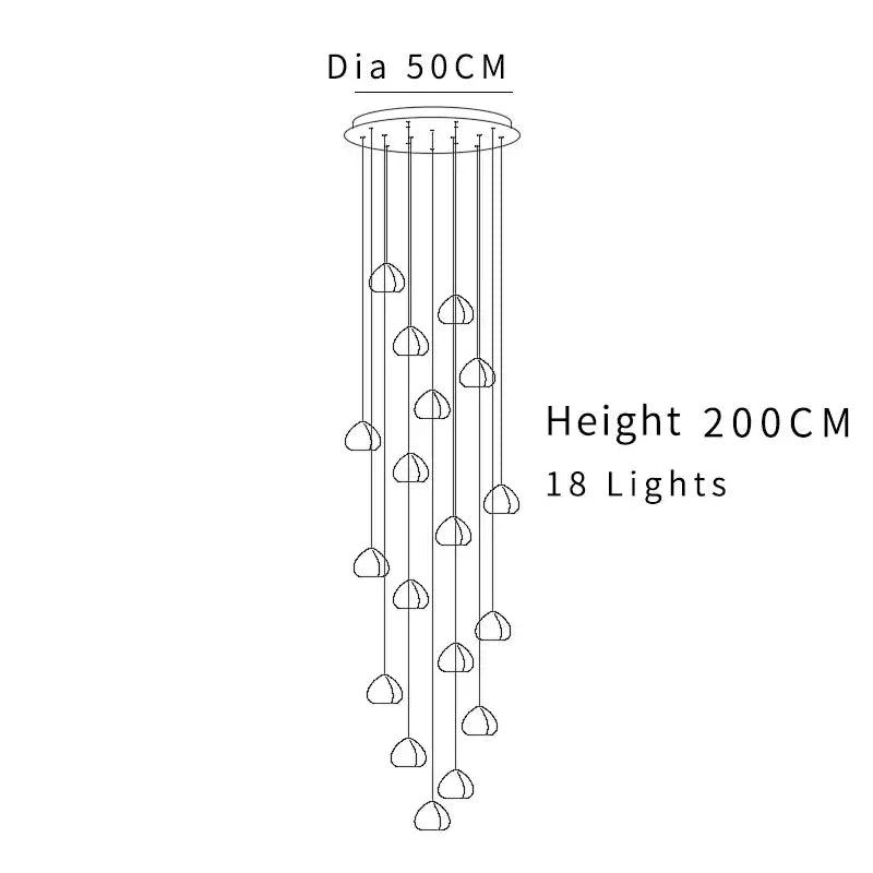 Modern cascading decorbites crystal ball chandelier living room light
