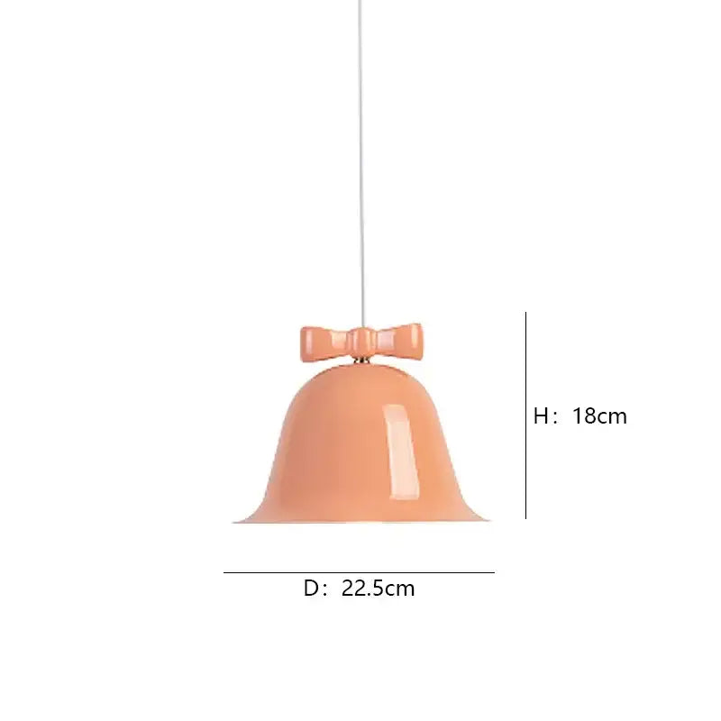 Modern ceramic bowknot bell led lighting fixture for dining room