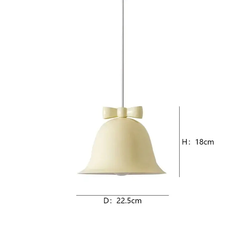 Modern ceramic bowknot bell led lighting fixture for dining room