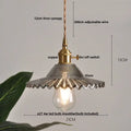 Modern chevron clear glass led pendant light kitchen brass hardware