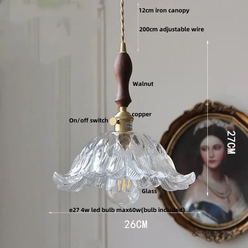 Modern chevron clear glass led pendant light kitchen brass hardware