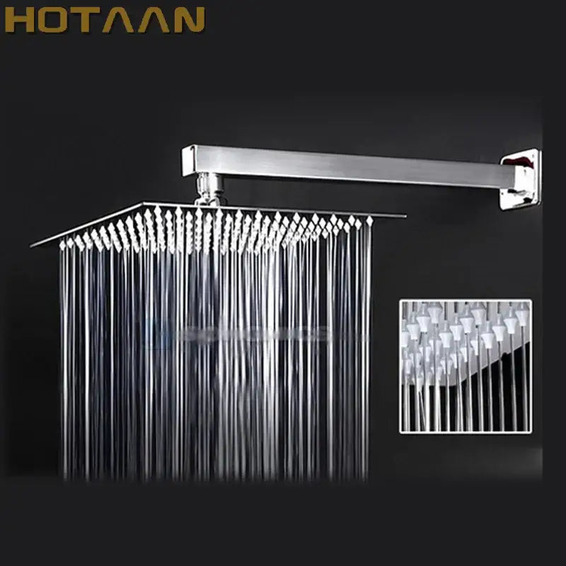 Modern chrome 12 inch stainless steel rain shower head bathroom