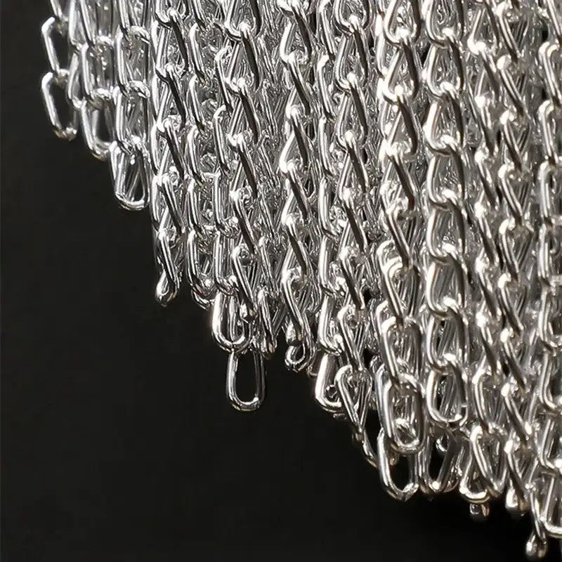 Modern chrome aluminum chain sconce – bedroom cascading wall lamp