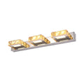 Modern chrome and gold crystal vanity sconce bathroom wall light