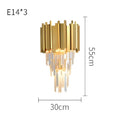 Modern chrome and gold decorbites crystal clear led wall sconce bedroom