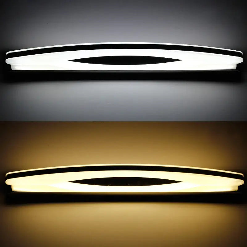 Modern chrome arc led vanity light bathroom sconce acrylic diffuser