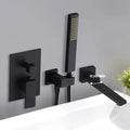 Modern chrome bathtub faucet mixer with waterfall spout for bathroom