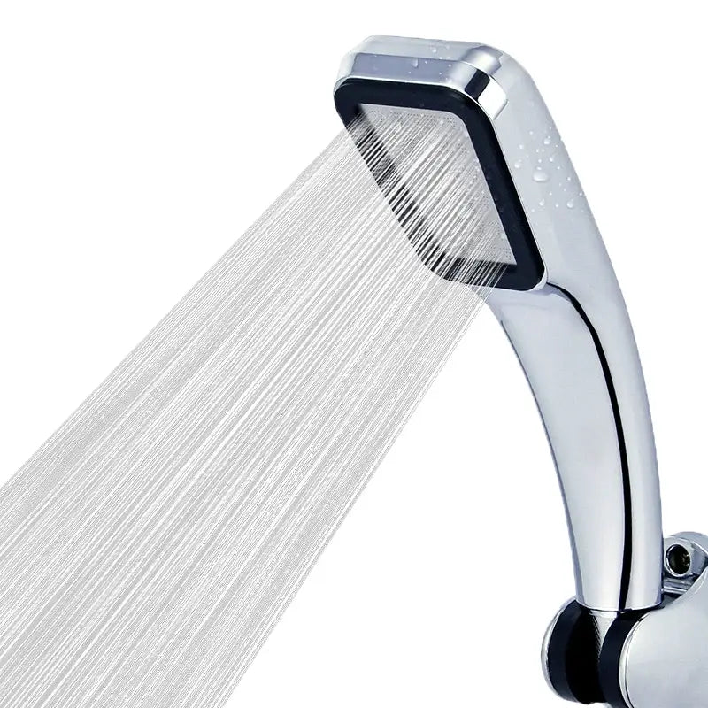 Modern chrome & black 300 holes high pressure shower head bathroom