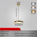 Modern chrome circular dining pendant led light kitchen fixture