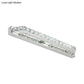 Modern chrome clear amber crystal led vanity light bathroom sconce