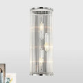 Modern chrome clear crystal shade wall light bedroom