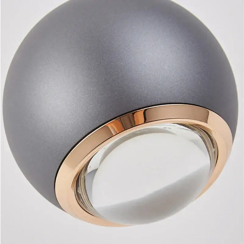 Modern chrome & copper ball pendant light dining room led chandelier