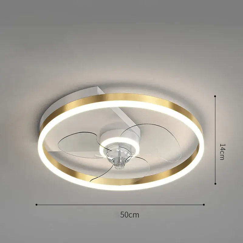 Modern chrome crystal ceiling fan light bedroom remote control