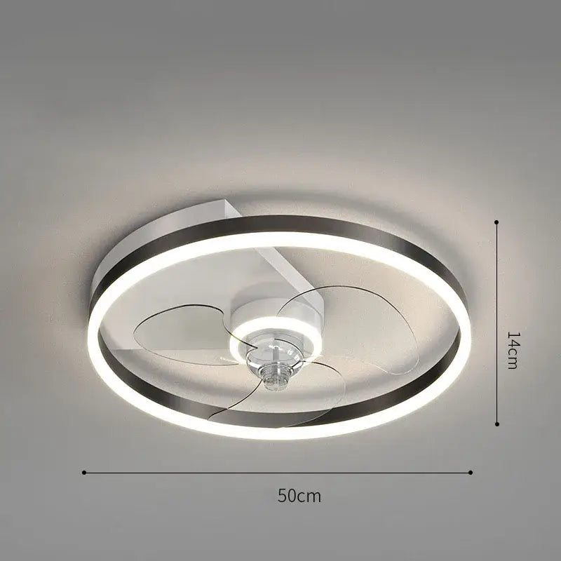 Modern chrome crystal ceiling fan light bedroom remote control