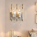 Modern chrome crystal wall sconce light – bedroom teardrop lighting