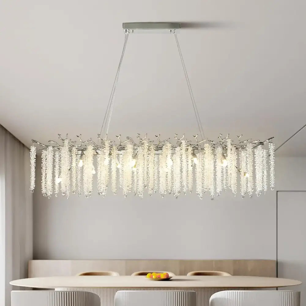 Modern chrome decorbites branch crystal chandelier dining room