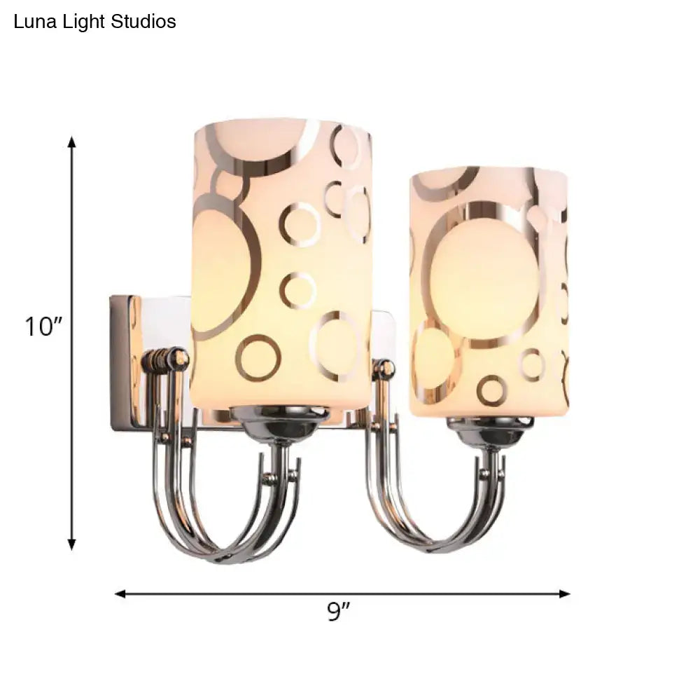 Modern chrome finish abstract glass wall sconce bedroom lamp 110v-120v