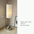Modern chrome floor lamp with fabric shade living room light