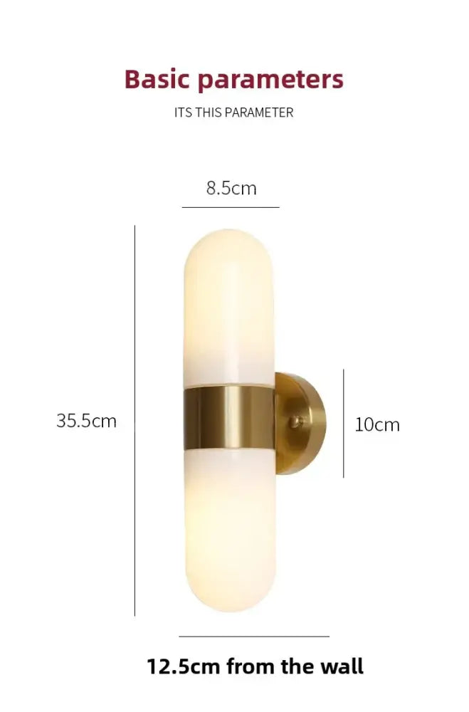 Modern chrome frosted glass vanity mirror light bathroom sconce